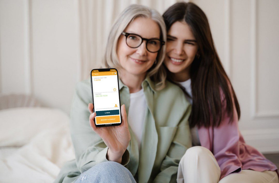 a lady using Instant Consult to get a medical certificate